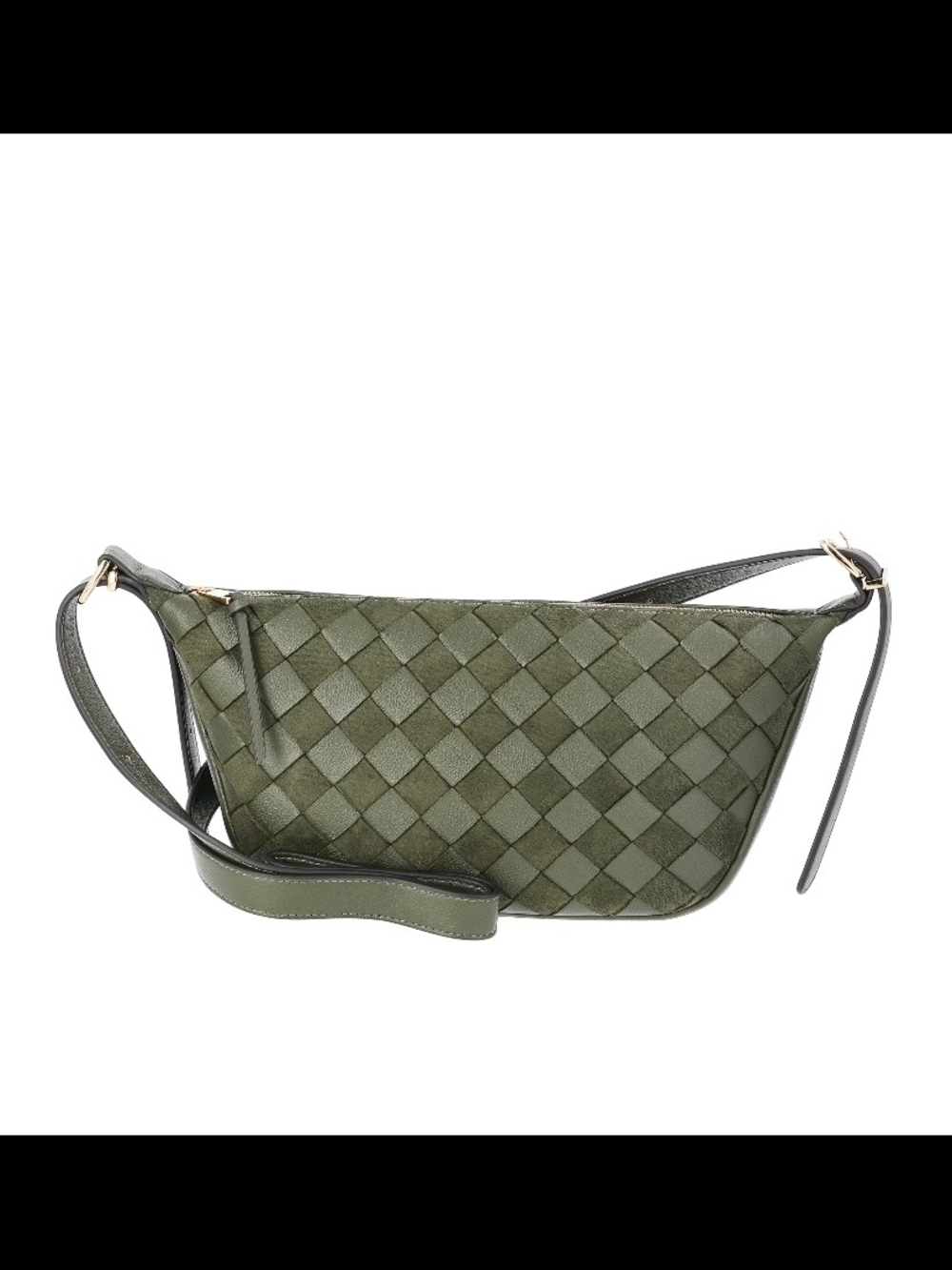 Time and Tru Olive Woven Crossbody Bag NWOT